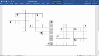 Cómo crear un crucigrama  ejemplo 1 [upl. by Ravens227]