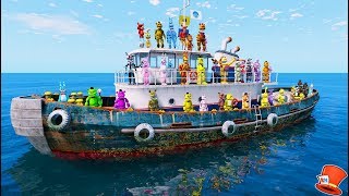 ANIMATRONICS LOST AT SEA GTA 5 Mods FNAF RedHatter [upl. by Ahsya]