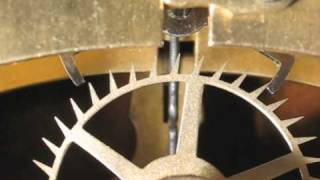 Deadbeat Escapement of Seth Thomas 86 W Clock Movement [upl. by Ahsil]