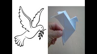 Origami Dove🕊️☮️ DIY Paper Crafts  Cómo Hacer una Paloma de Papel Manualidades Papiroflexia [upl. by Zetnwahs442]