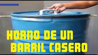 HORNO CASERO DE UN TANQUE a carbón fácil de hacer [upl. by Idolem]