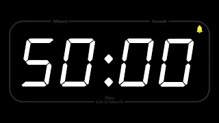 50 MINUTE  TIMER amp ALARM  Full HD COUNTDOWN [upl. by Zena]