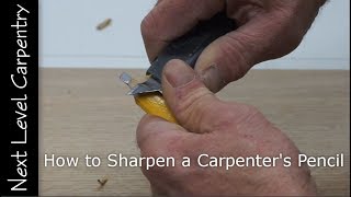 How to Sharpen a Carpenters Pencil [upl. by Mikes]