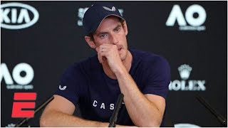 Andy Murray gets emotional announcing his plans to retire  Tennis on ESPN [upl. by Mary]