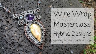 Wire Wrap Chainmaille Necklace Master Class [upl. by Nnayr]