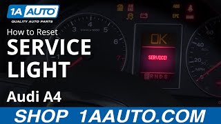 How to Reset Service Light 0409 Audi A4 [upl. by Annerahs]