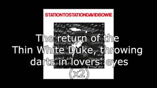 Station to Station  David Bowie  Lyrics [upl. by Aihsia]