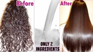 Permanent Hair Straightening at Home  Only Natural Ingredients  TipsToTop By Shalini [upl. by Aleira979]