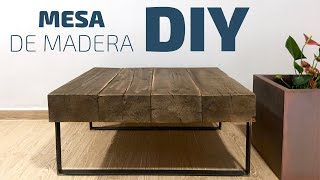 Mesa de madera para salón como hacer  DIY Coffee Table 2018 [upl. by Stefania]