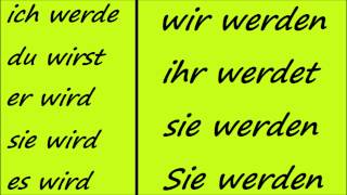 ♫ Werden Conjugation Song ♫ German Conjugation ♫ Das Lied der Konjugation von Werden ♫ [upl. by Ilaw]