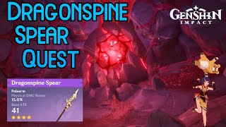 Dragonspine Spear Recipe Unlock Festering Fang Quest  Genshin Impact [upl. by Duong396]