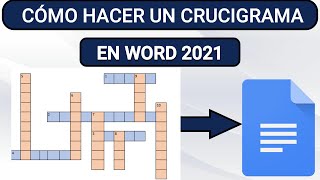 ✅COMO hacer un crucigrama en word 2021 👌 [upl. by Manus]