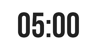 5 MINUTE TIMER  COUNTDOWN TIMER MINIMAL [upl. by Otsuaf807]