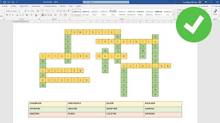 Como hacer un crucigrama en Word [upl. by Aciraj768]