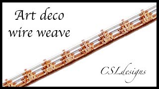 Art Deco wire weave ⎮ Wire weaving series [upl. by Enoryt]