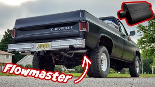 Flowmaster Exhaust on Squarebody  Chevy 350 [upl. by Nylasej]