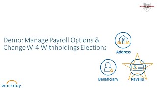 Workday Demo Manage Payroll Options and Change Withholding Elections [upl. by Atiuqehc]