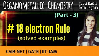 18 electron rule for organometallic compoundsOrganometallic chemistryinorganic chemistry CSIRNET [upl. by Ziguard485]