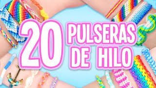 20 IDEAS PARA HACER PULSERAS DE HILO COMPILACIÓN  Tutoriales Belen [upl. by Robinetta]