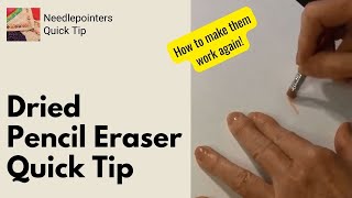 How to Make Dried Pencil Erasers Work Again Quick Tip [upl. by Elyagiba457]