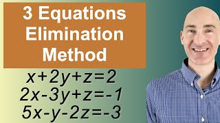 Solving Systems of 3 Equations Elimination [upl. by Chucho533]