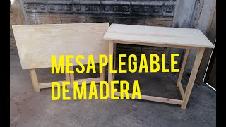 Mesa plegable de madera delgada [upl. by Kellia]