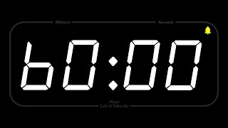 60 MINUTE  TIMER amp ALARM  1080p  COUNTDOWN [upl. by Riggs]