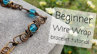 Beginner Wire Wrap Bracelet Tutorial [upl. by Ninahs343]