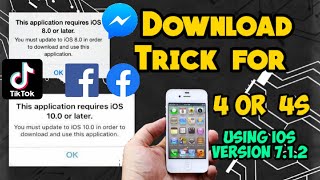 How to Install Application on 712 version IOS Iphone 4 and 4S 100 Solved [upl. by Ahsaz]