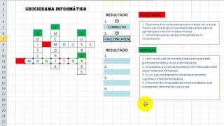 Realizar actividad de crucigrama en Excel 2010 [upl. by Ede304]