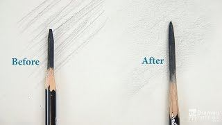 Basic Drawing Technique  How To Sharpen A Drawing Pencil [upl. by Halilad]