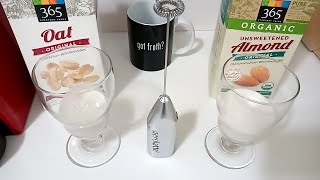 Oat Milk vs Almond Milk part 2 Frothing Test [upl. by Ayadahs]