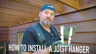 How To Properly Install Joist Hangers  Dr Decks [upl. by Lenra16]