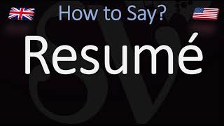 How to Pronounce Resumé CORRECTLY Meaning amp Pronunciation [upl. by Laeynad302]