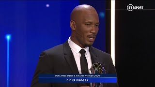 Didier Drogba becomes first African player ever to win the UEFA Presidents Award [upl. by Brandy82]