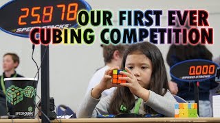 Our First Ever Cubing Competition [upl. by Wittie]