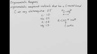 CHEM 222 Organometallic Reagents [upl. by Kciwdahc]