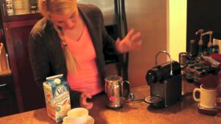 Nespresso Aeroccino Plus Frother Review Frothing Almond Milk [upl. by Vento]