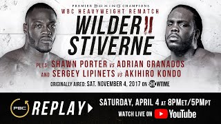 PBC Replay Deontay Wilder vs Bermane Stiverne 2  Full Televised Fight Card [upl. by Jorgan344]