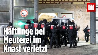 Gefängnismeuterei Polizei stürmt Knast in Thüringen  JVA Untermaßfeld [upl. by Athena]