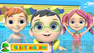 Swimming Song  Family at the Swimming Pool  Baby Swim Song  Nursery Rhymes by Little Treehouse [upl. by Zerk529]